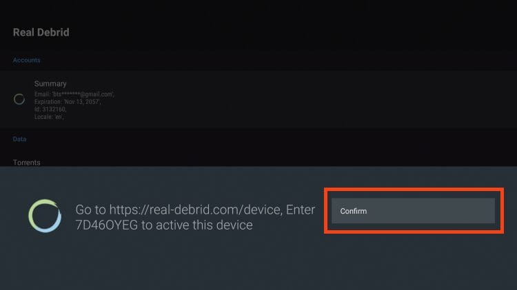 click continue