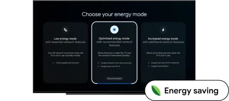 Android TV 14 Energy Modes