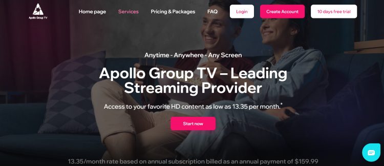 Apollo Group TV official website