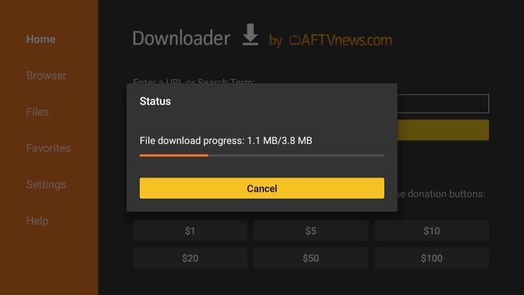 Wait for the app to download.