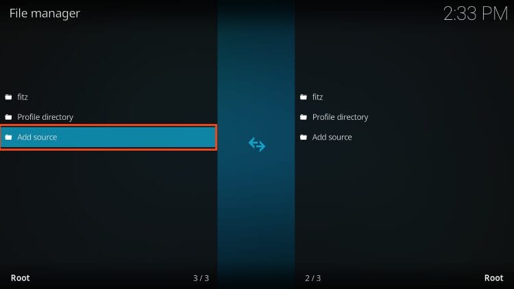click add source