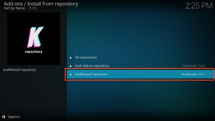 click kodifitzwell repo