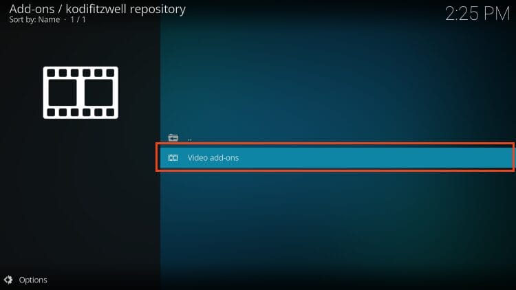 select video addons