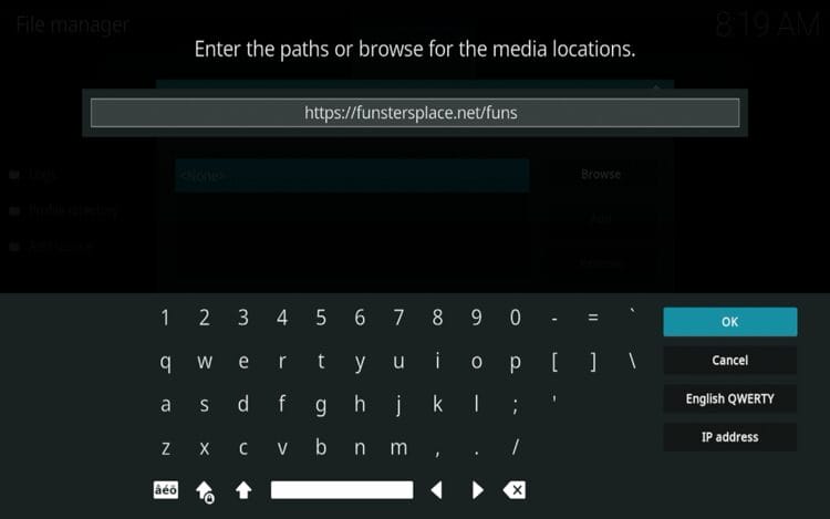 Enter the Repository URL which is https://funstersplace.net/funs and click OK.