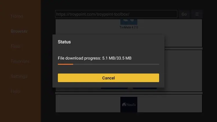 Wait for the app to download