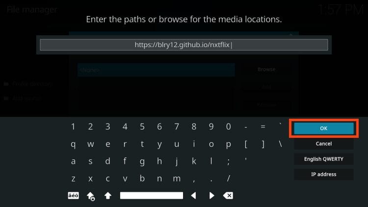 type https://blry12.github.io/nxtflix and click ok for nxtflix kodi build