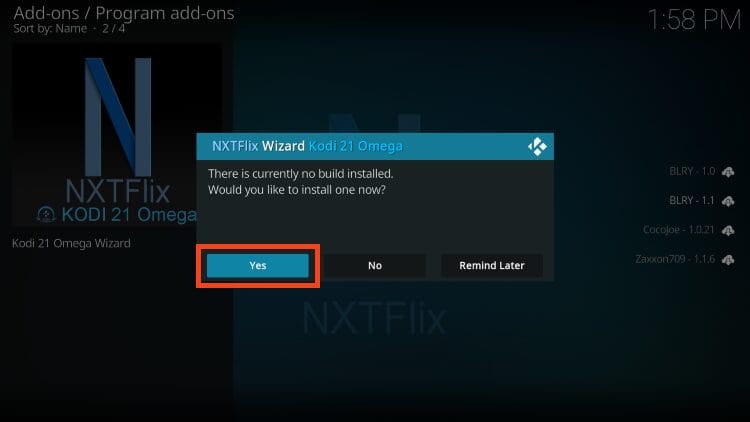 select yes