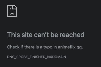 This site can't be reached