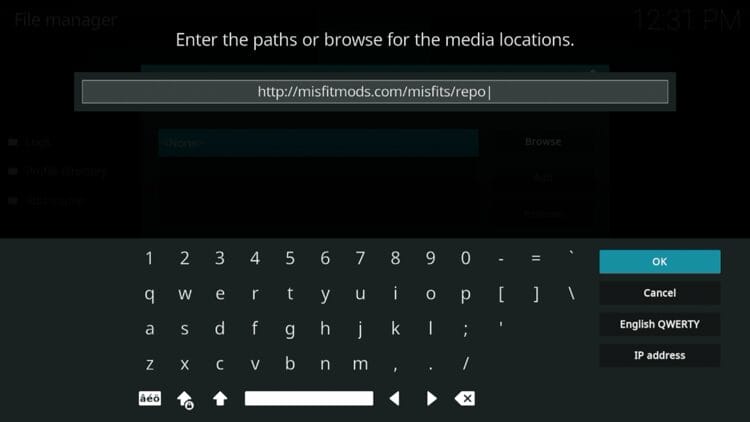 Type the following URL - http://misfitmods.com/misfits/repo and click OK.