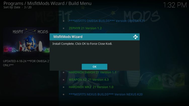 Click OK.