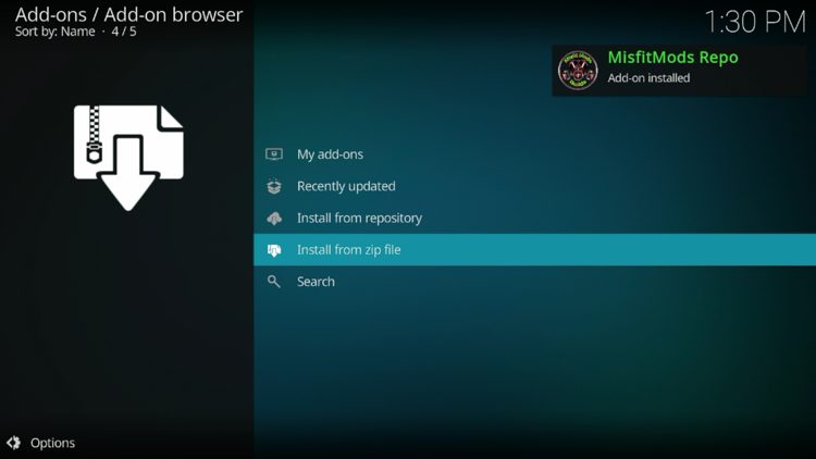 The repo installed message will now appear.