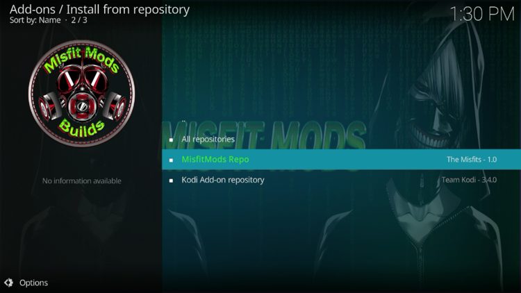 Select MisfitMods Repo.