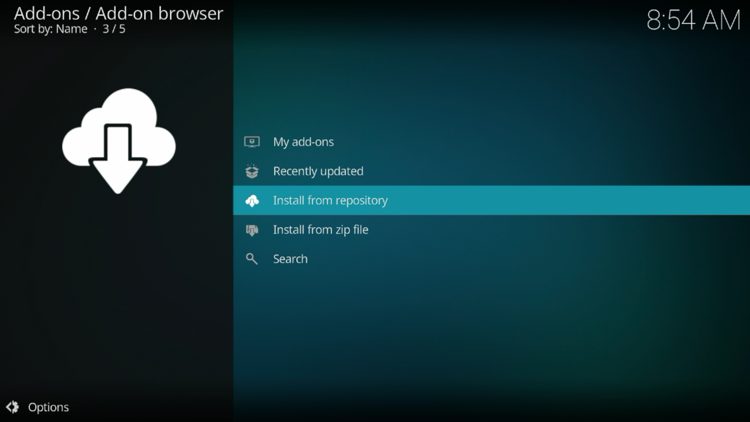 Choose Install from repository.