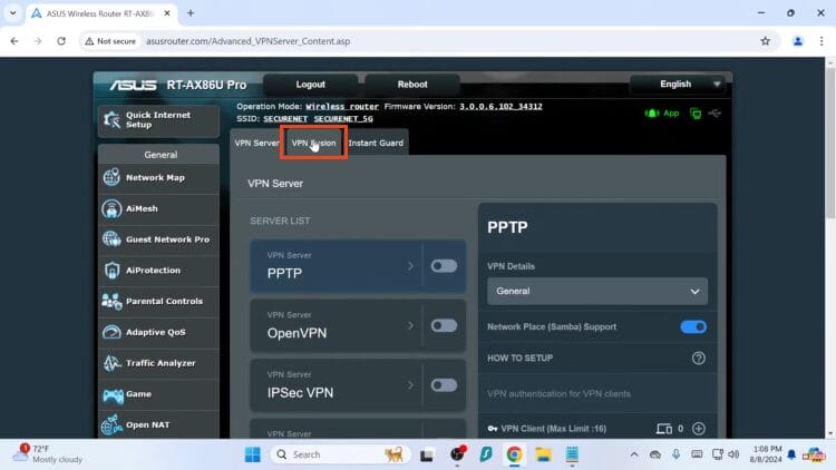 choose vpn fusion