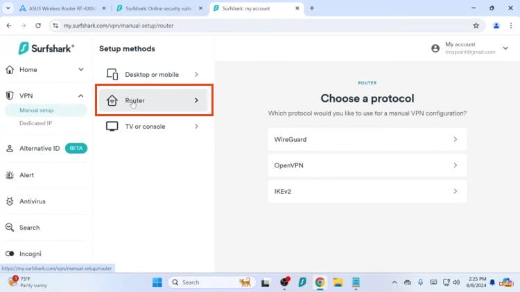 choose router