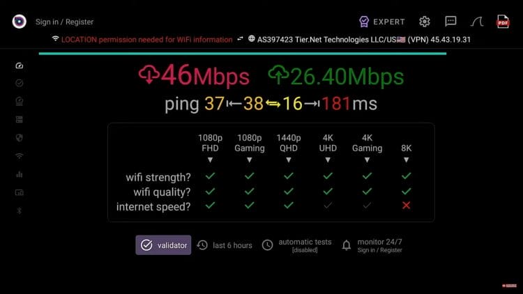 make note of analiti speeds