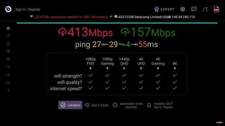 check your new speeds