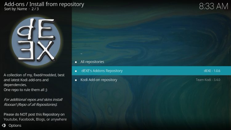 Click dEXE's Addons Repository