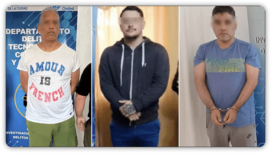 Arrested individuals included Leopoldo Peña, Kevin Bentancur and Hugo Mospan.