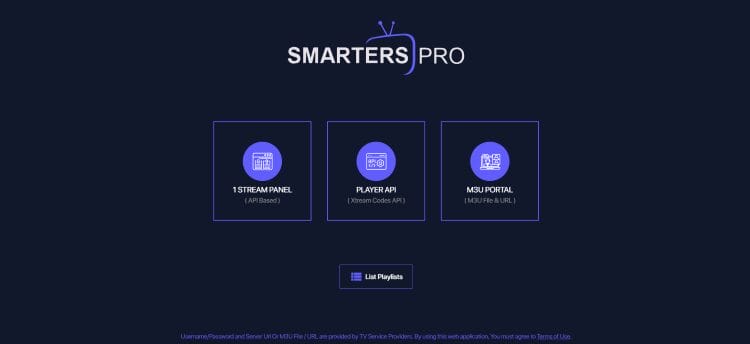 Smarters Web Player