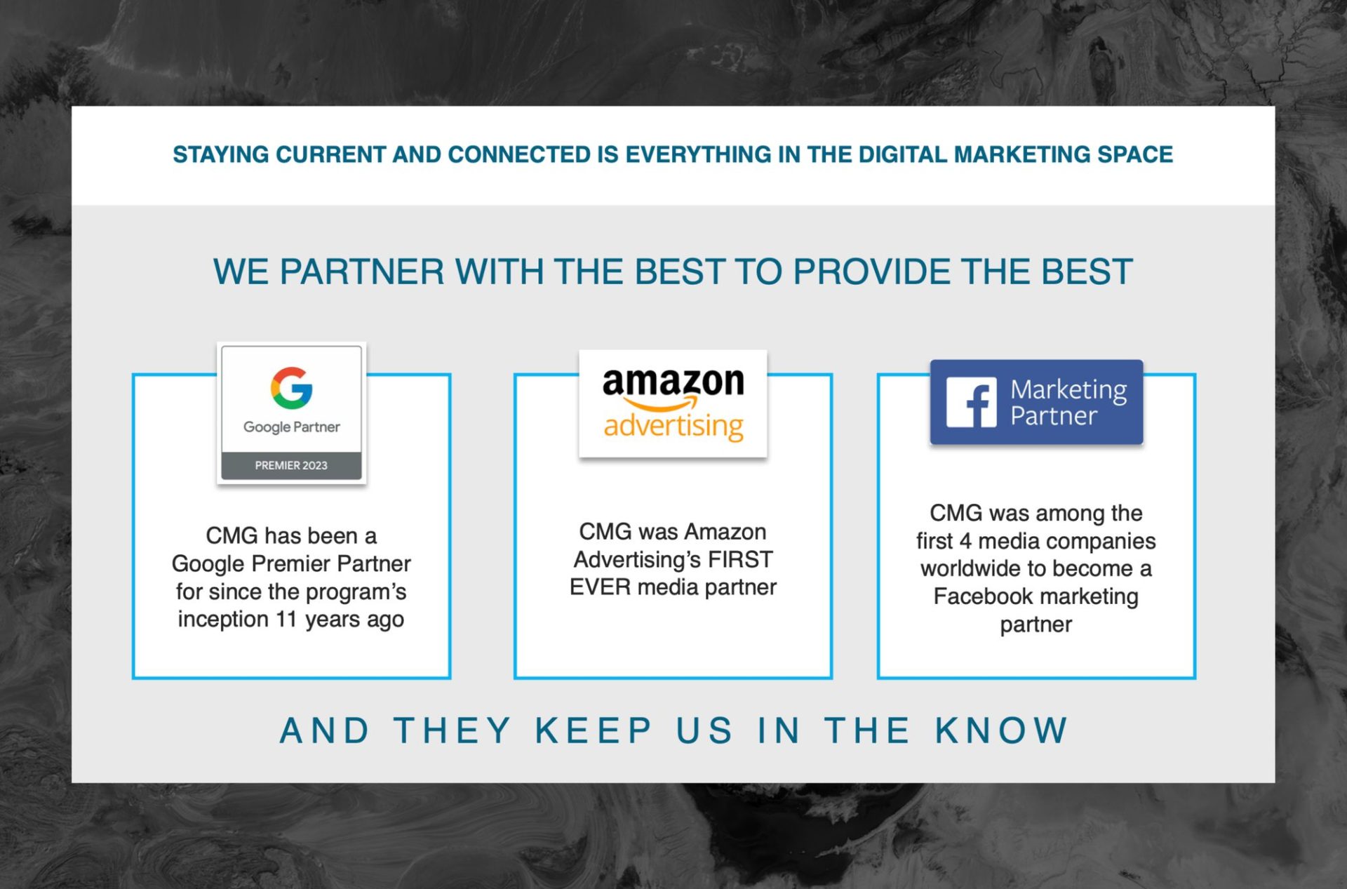 Big Tech Partners: Meta, Google, and Amazon
