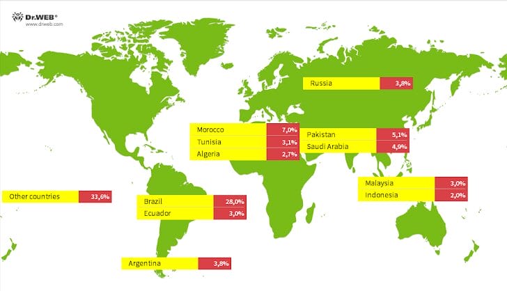 Android Box Infections Map