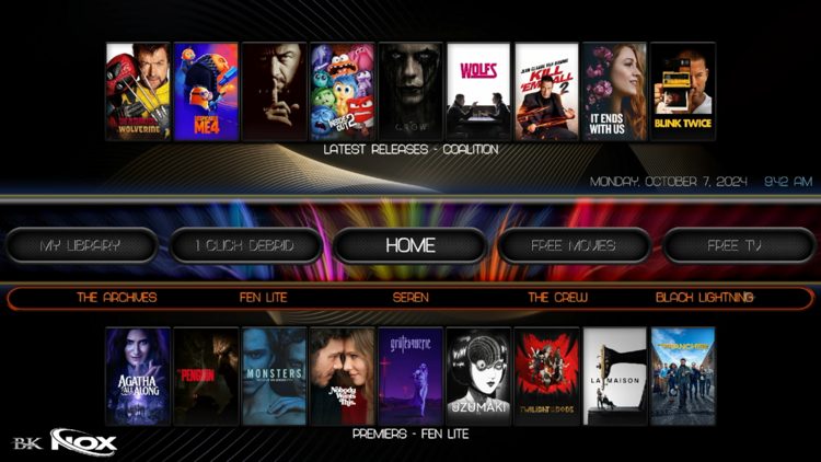 You have successfully installed the BK Nox build on Kodi.