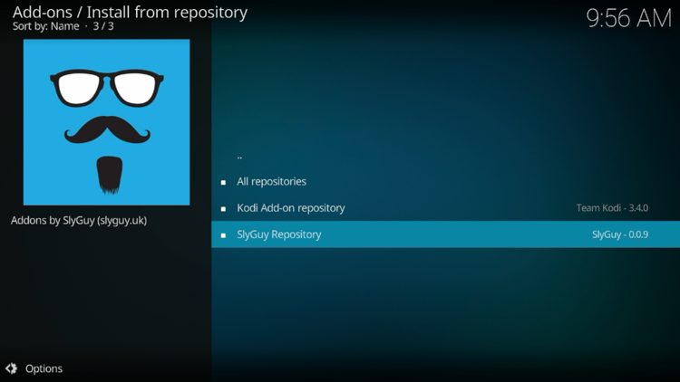 Choose SlyGuy Repository.