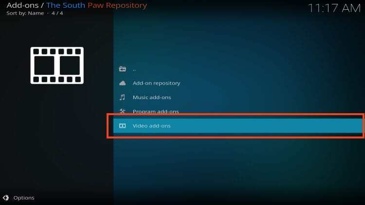 choose video addons