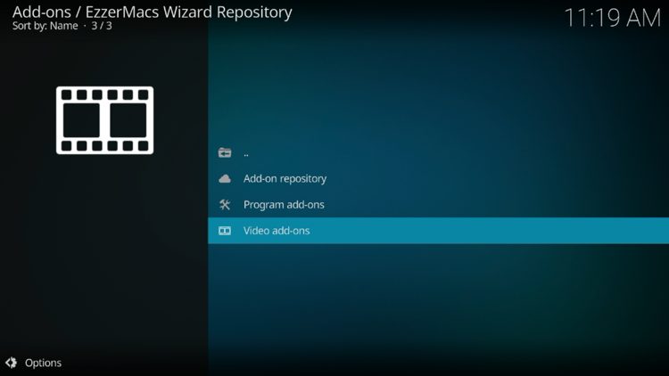 Scroll down and select Video add-ons