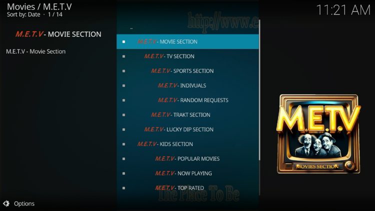 METV Add-on Categories