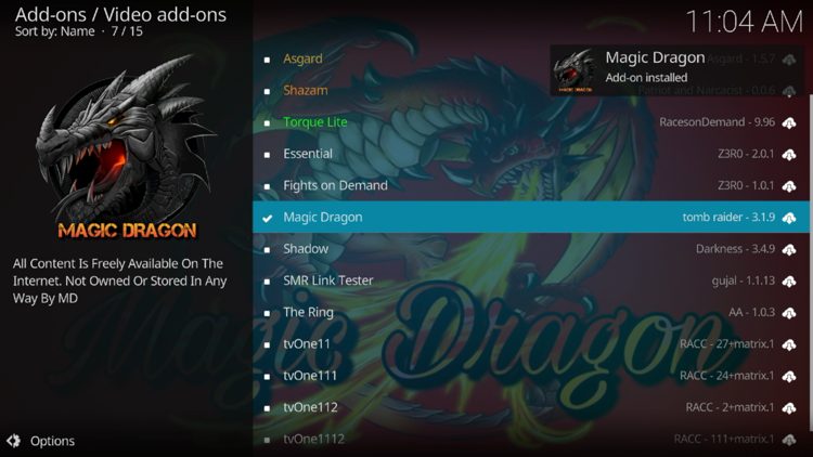 Wait a minute or two for the add-on to fully install