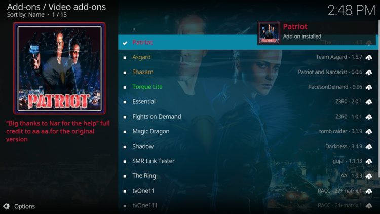 Wait a minute or two for the add-on to fully install