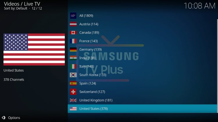 Samsung TV Plus International Channels