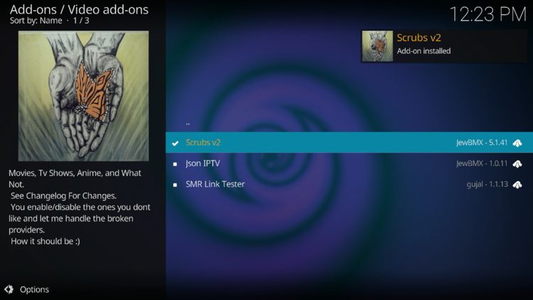 Wait a minute or two for the add-on to fully install