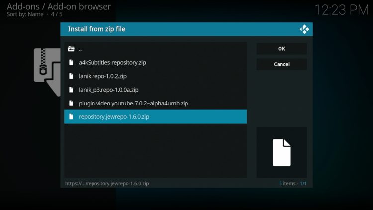 Click the zip file URL - repository.jewrepo