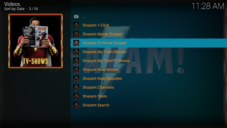Shazam TV Show Scraper