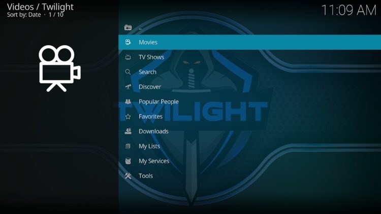 You have successfully installed the Twilight add-on for Kodi