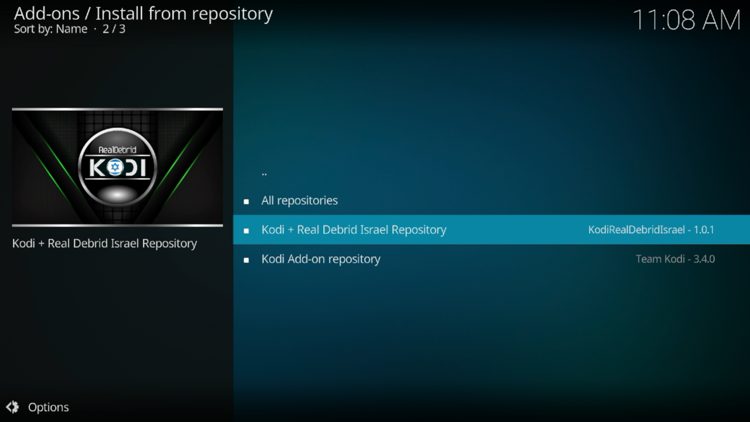 Click Kodi + Real Debrid Israel Repository