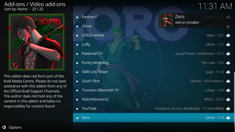 Wait a minute or two for the add-on to fully install