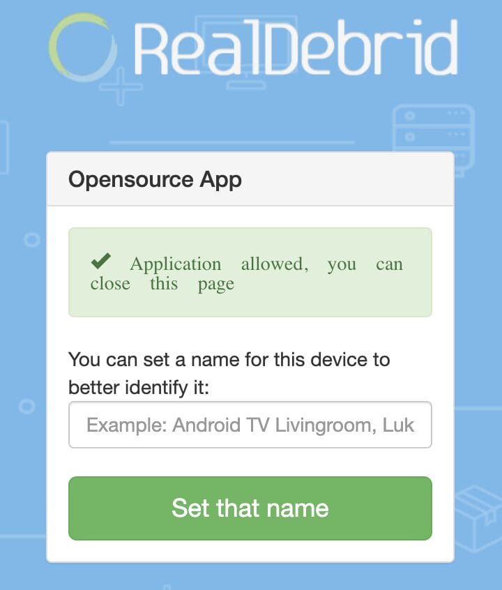 Visit real-debrid.com/device and enter the provided code.