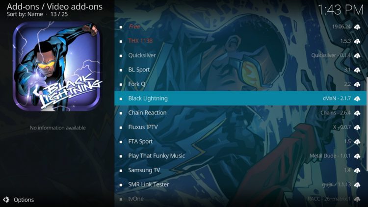 Select Black Lightning