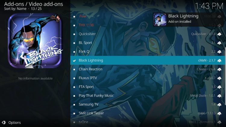 Wait a minute or two for the add-on to fully install