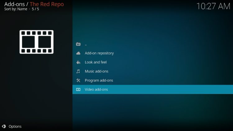 Scroll down and select Video add-ons