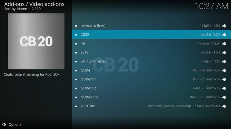 How to Install CB20 Kodi Addon on Fire TV/Android TV