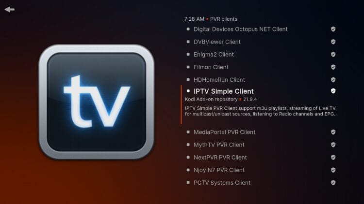 Live TV on GutS Kodi Build