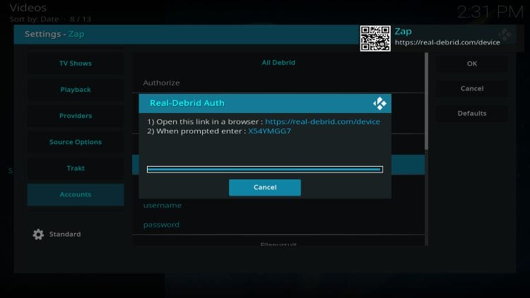 use RD authorization code