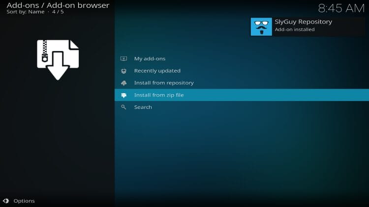 slyguy repo addon installed message