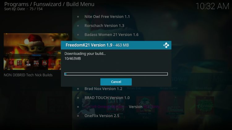 Wait for your build to download.