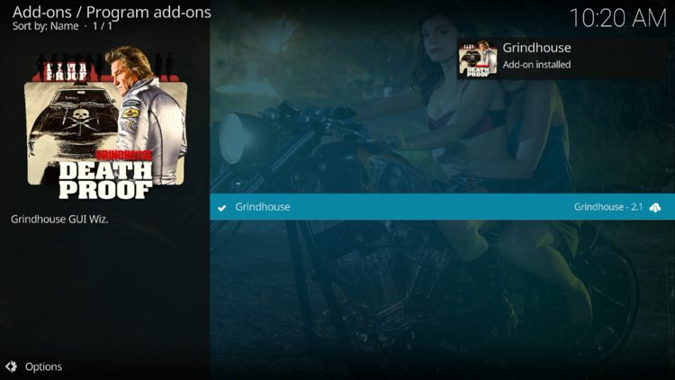 The wizard add-on installed message will now display in the upper right-hand corner.